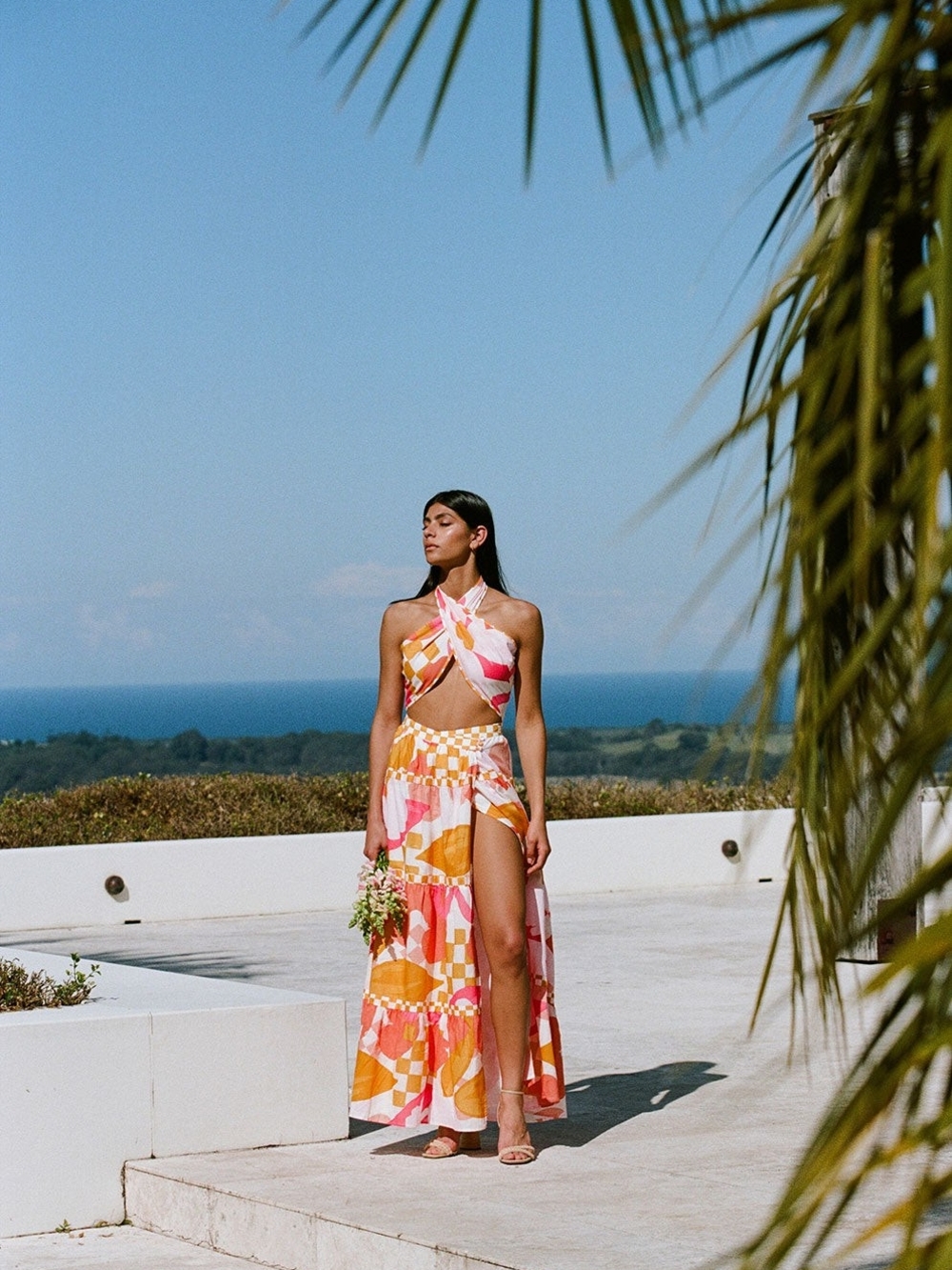 Sabo Colorful Cutout Maxi Dress with